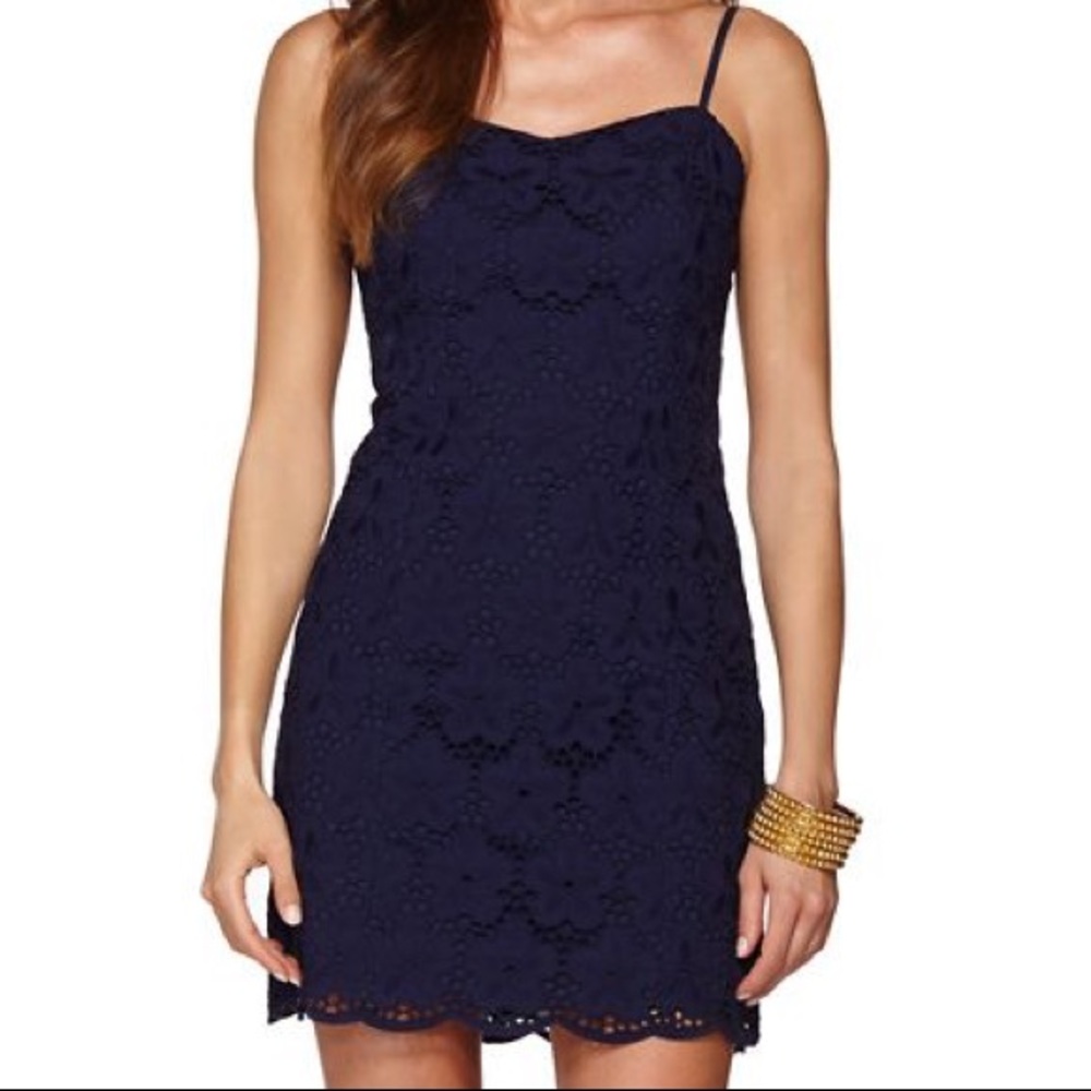 Lace Lilly Pulitzer Dress with Keyhole Back